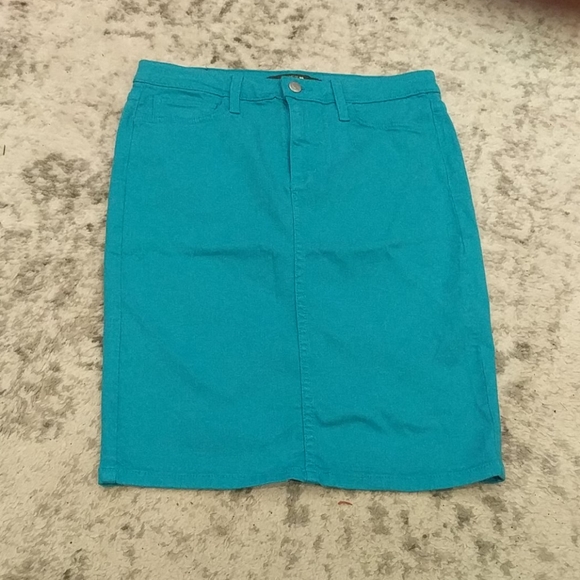 Joe's Jeans turquoise blue denim skirt - Picture 2 of 5